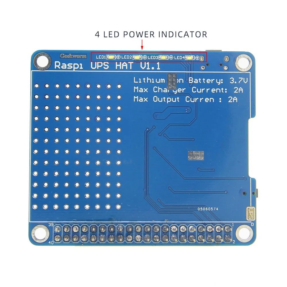 Raspberry Pi UPS HAT Expension Board | адаптер питания/литий-ионный аккумулятор источник питания модуль питания для Raspberry pi 3 B