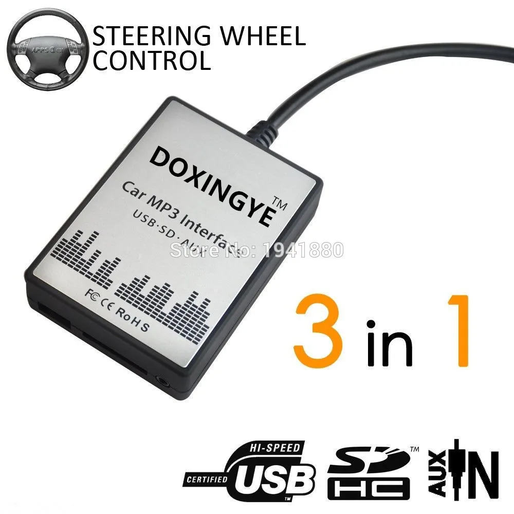 DOXINGYE USB SD AUX Автомобильный MP3 музыкальный радио цифровой cd-чейнджер адаптер для 8PIN интерфейса Fiat Alfa Romeo Lancia Croma Doblo