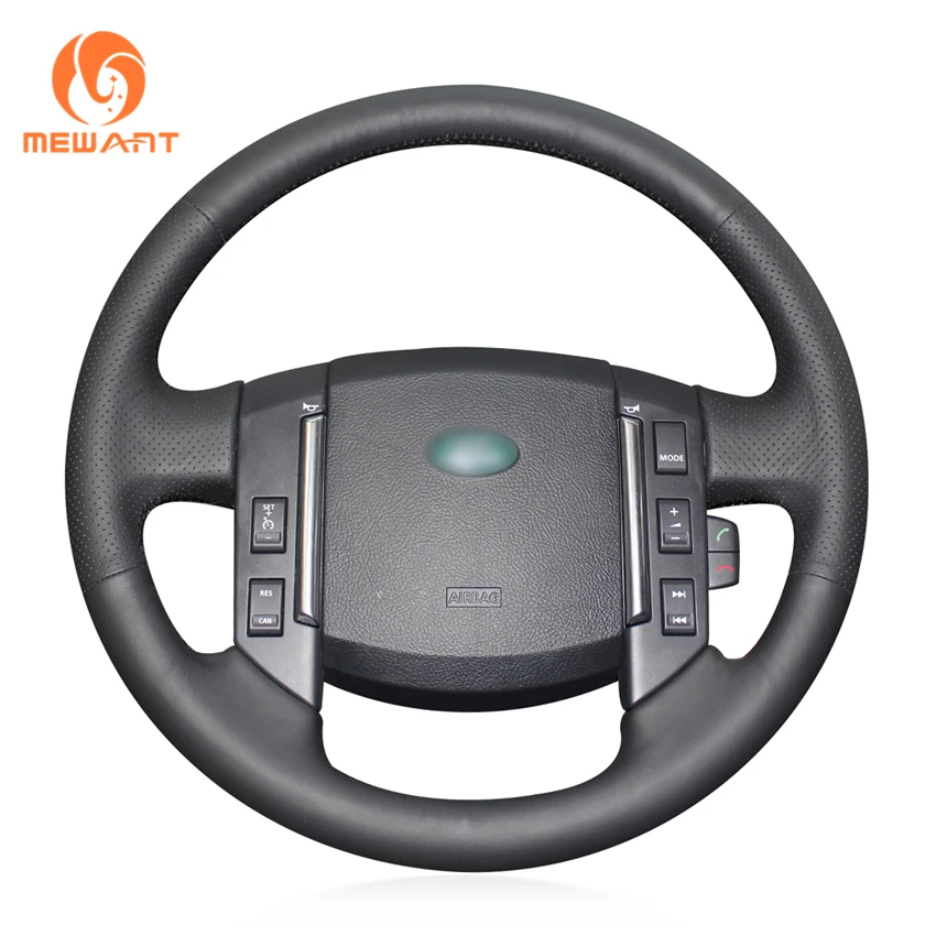 MEWANT черная натуральная кожа фотосессия для Land Rover Freelander 2 2007 2012|car steering wheel cover|steering