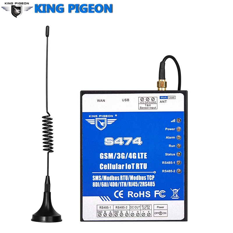 GSM Modbus TCP to RTU шлюз поддерживает две SIM карты RS485 последовательный к RJ45 конвертер 24