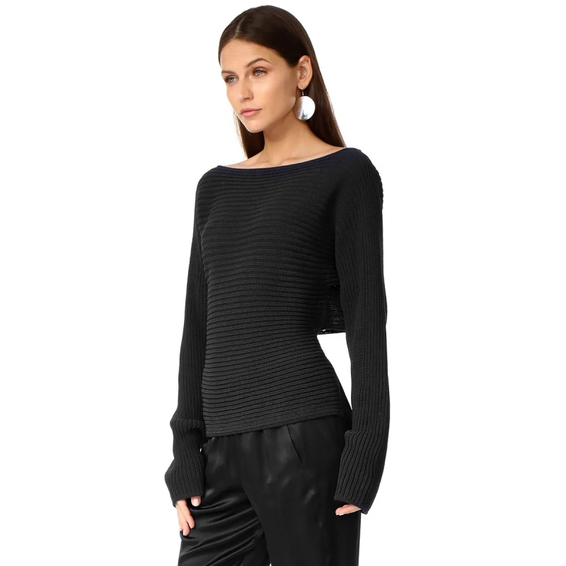 IRISIE 2017 Black Autumn Fashion Sweater Women Casual Hollow Out Strap Jumper Sweet O-neck Long Sleeve Lady | Женская одежда