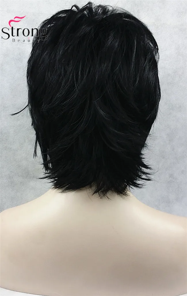 StrongBeauty короткий светло-коричневый подчеркивает Feathery Shaggy полный синтетический парик выбор цвета
