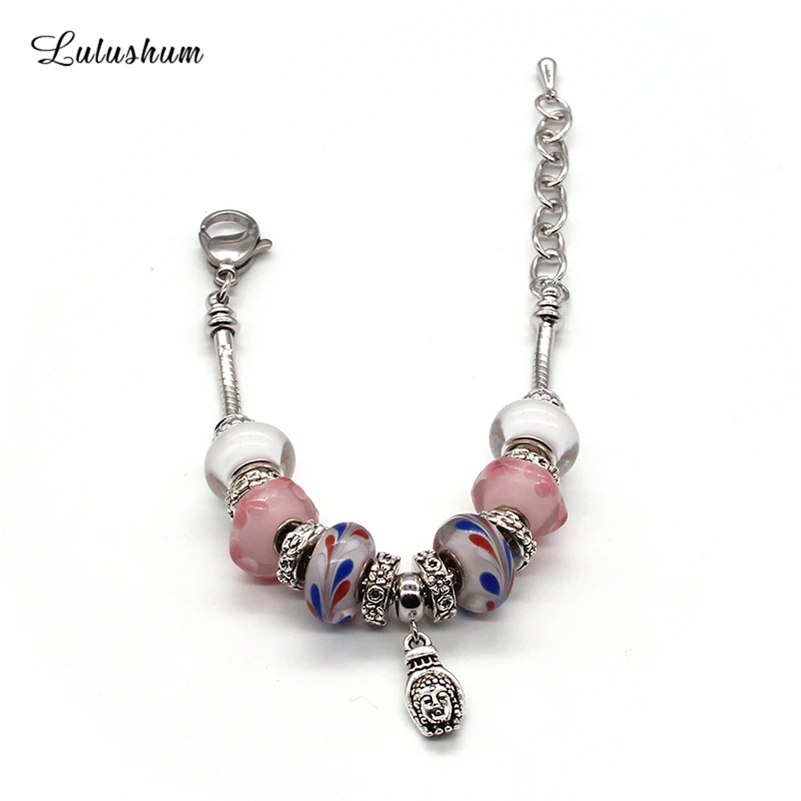 Женский браслет SANYU розовый с глазурью бисерные браслеты из меди застежкой