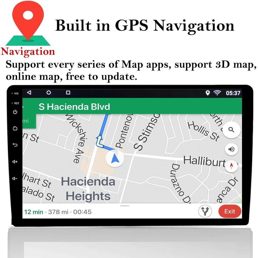 Автомобильный мультимедийный плеер 10 1 дюйма Android 9 2Din Авторадио стерео Gps Bluetooth Fm