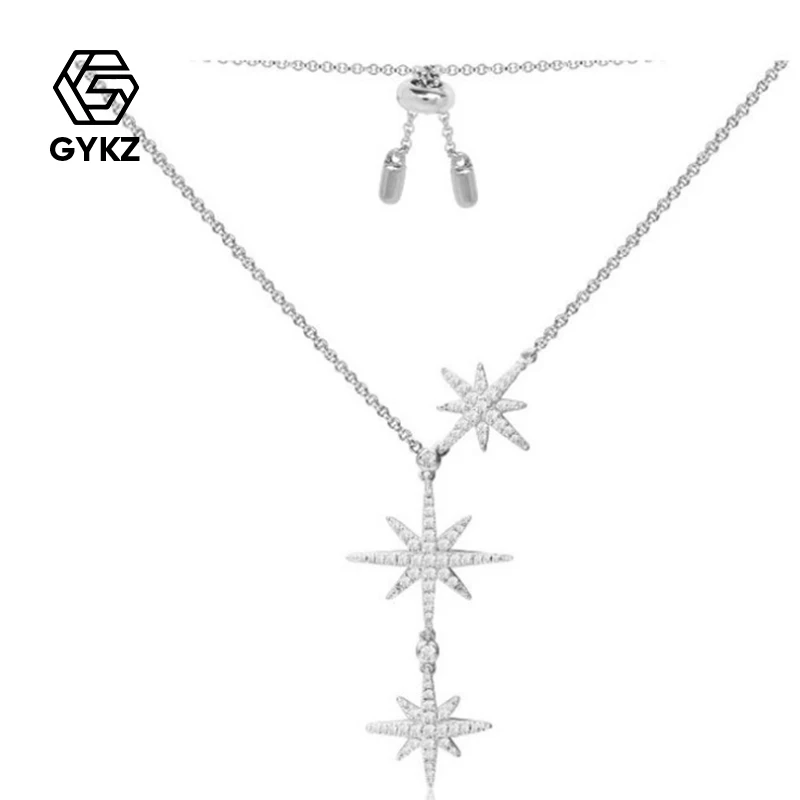 GYKZ 2019 серебряное ожерелье 59/5000 тонкое микро инкрустированное цирконием Shijing