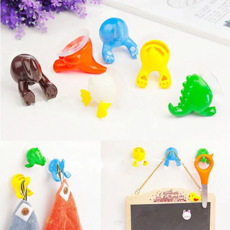 Симпатичный мультяшный хвост животного крепкая присоска крючок для ключей