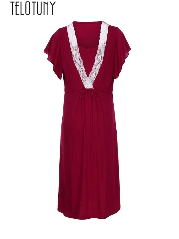 Teletuny платья для беременных платье кормящих женщин Мать Кружева Pregnants