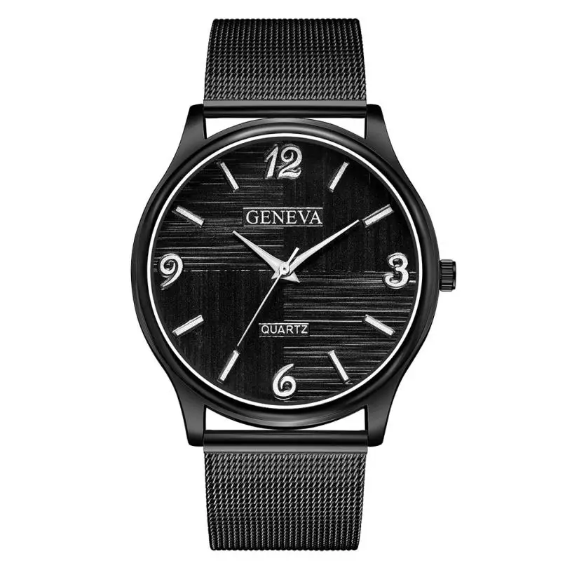 Black Geneva, мужские наручные часы ультра тонкие часы кварцевые спортивные часы водонепроницаемые военные аналоговые наручные часы из нержавеющей стали montres homme# L05 - Цвет: Black