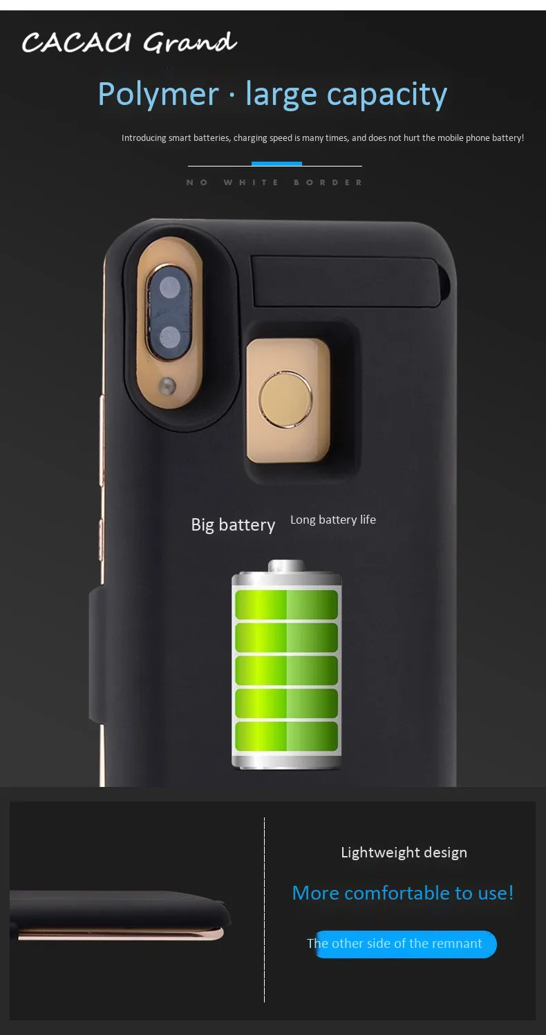 6500 мА/ч чехол для зарядки аккумулятора для Xiaomi Redmi Note 7 Внешний портативный чехол для зарядного устройства s для Redmi Note 7 Pro Чехол для питания
