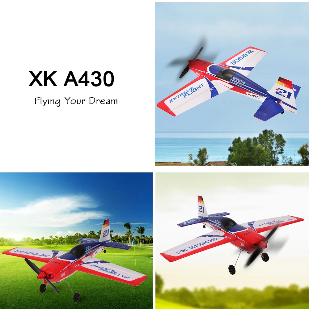 XK A430 Дрон 2,4G 8CH 3D6G Системы бесщеточный мотор RC самолет совместимая Futaba RTF наружных игрушек пульт дистанционного Управление самолет