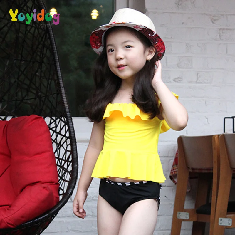 2018 новый купальник для девочек детский из двух предметов Милая юбка детская