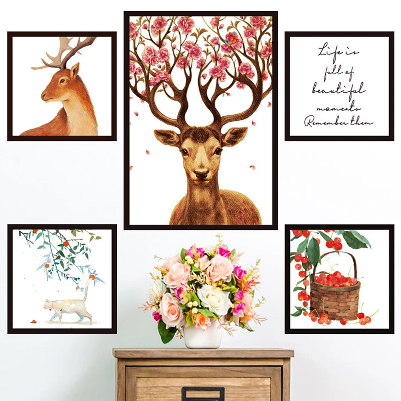 5 шт. набор настенных наклеек с рамкой из ПВХ|Наклейки на стену| |