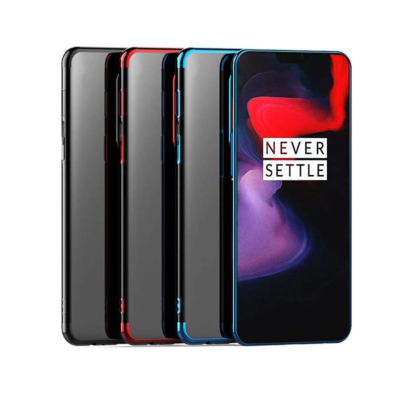 Прозрачный дизайн чехол для телефона Oneplus 6 роскошный бизнес ТПУ амортизация