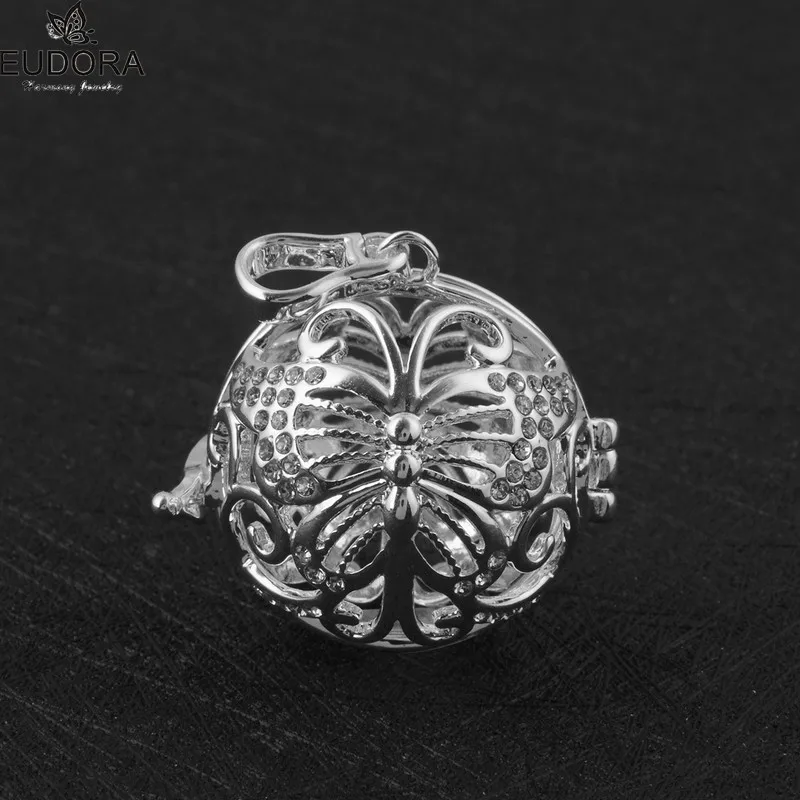 Юдора 20 мм Гармония мяч красивая бабочка медальон клетка Подвески ожерелье