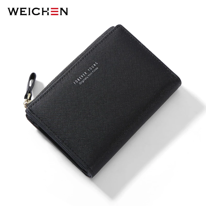 WEICHEN Короткие Кошельки женский маленький кошелек на застежке с молнией для монет