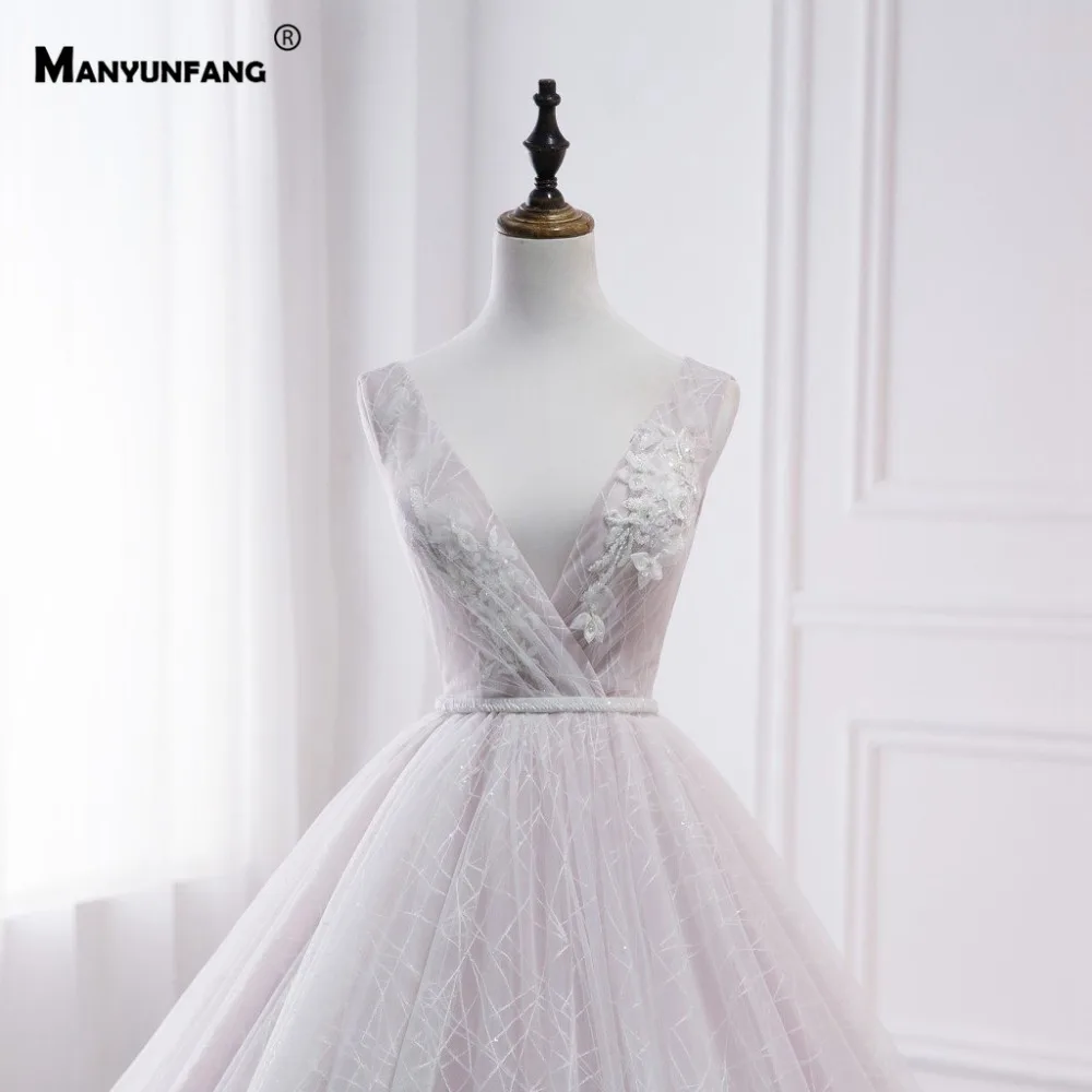Лидер продаж Королевский поезд Vestido De Noiva Плюс размеры Elbisesi складной Тюль бусины кружево аппликации перевязи свадебное платье