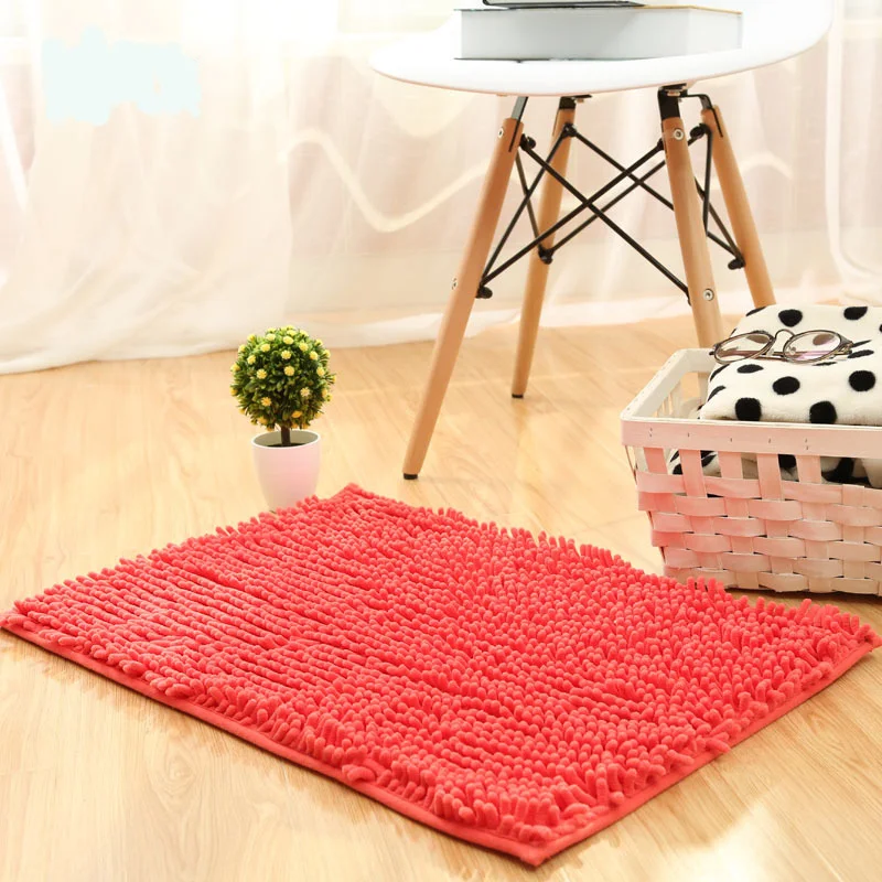 MustHome 40x60 см брендовый микрофибра синель коврик для ванной комнаты - Цвет: OrangeRed