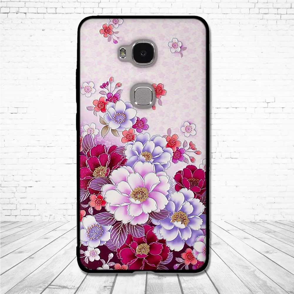 4 Чехол для huawei Honor 5X5 X GR5, задняя крышка из ТПУ с 3D рельефным принтом для huawei mate 7 Mini KIW-L21, Мягкая силиконовая задняя крышка для телефона - Цвет: 4