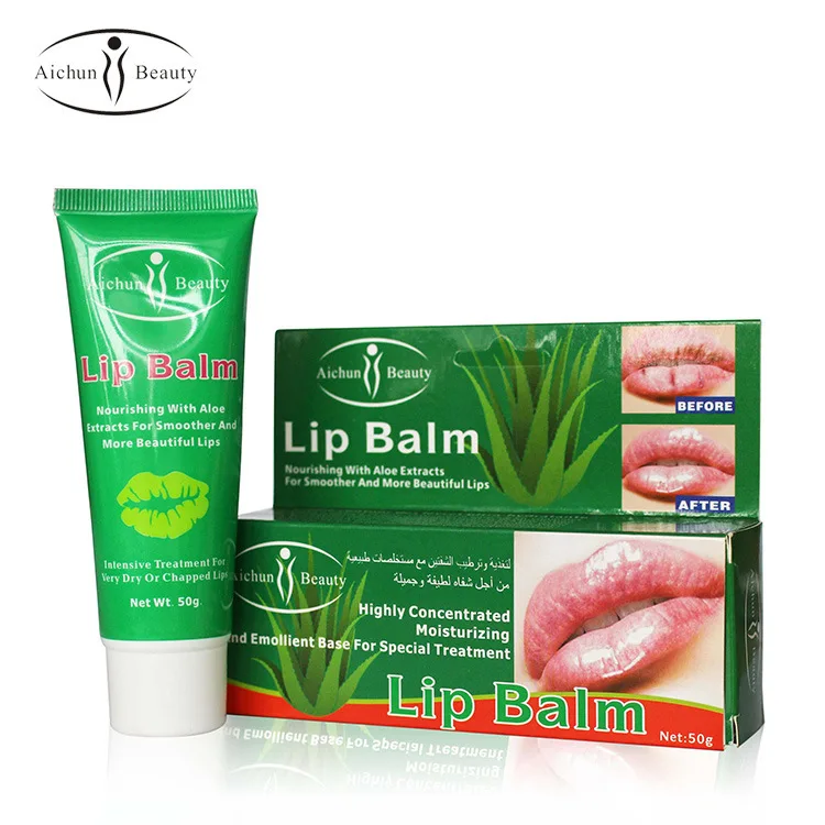 

Aichun Beauty Aloe Lip Plumper to prevent weather-shack Collagen Lip Mask Hydrating Anti Aging Anti Winkles Deep Lip Balm 50g