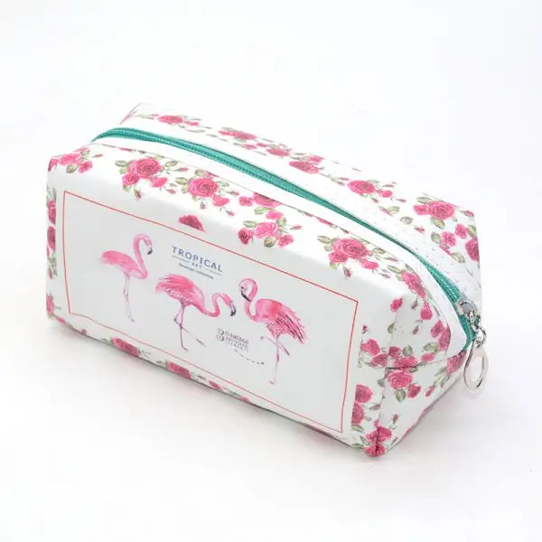 Red flower Чехол для карандашей с Фламинго Estojo Escolar Kalem Kutusu чехол для карандашей Trousse Scolaire Cartucheras Para Lapices Escolares Box School Etui - Цвет: Red flower