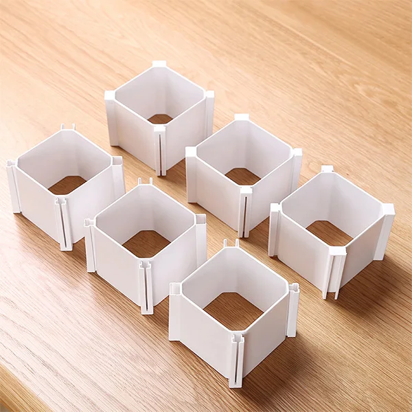 Luluhut 6 шт Регулируемый разделитель DIY Honeycomb Ящика Организатор Пластик ящик сепаратор для носки галстуки белье - Цвет: white