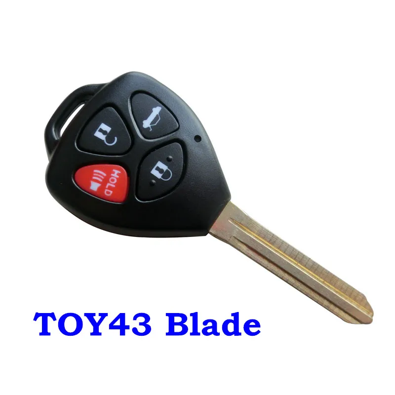 2 3 4 кнопки корпус автомобильного ключа дистанционного управления Fob для Toyota Camry