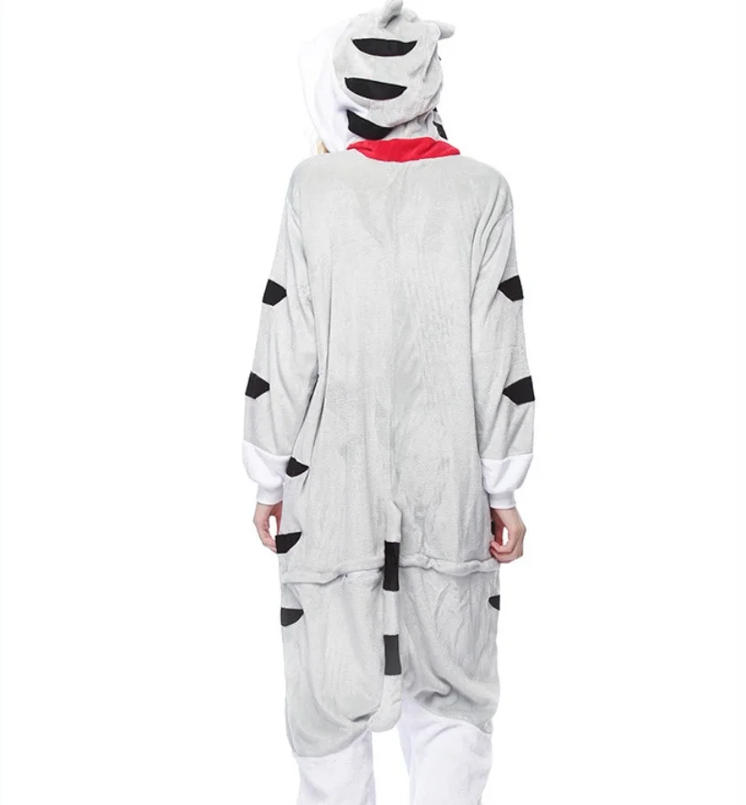 Аниме животных Чи Sweet Home Сыр cat Onesie для взрослых, косплей на Хэллоуин, осенний, детский Полосатый кот фланелевые пижамы пижамный комплект