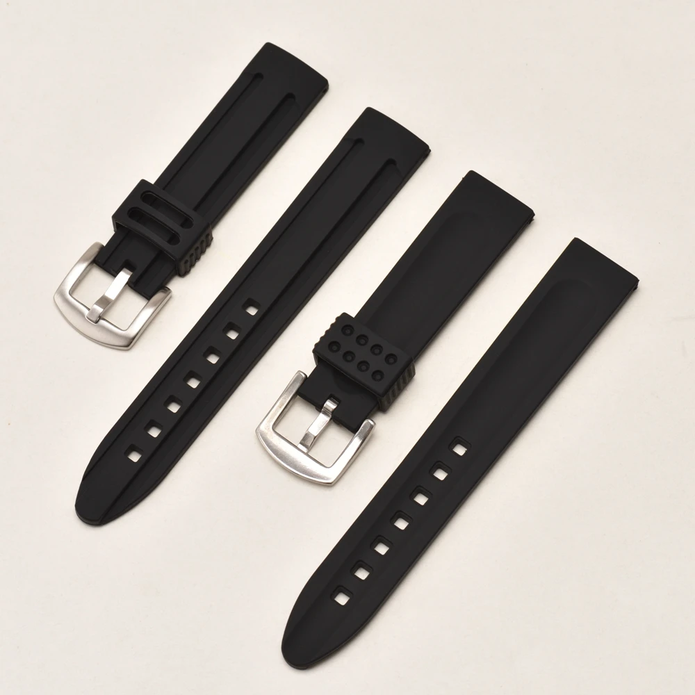 Ремешок BEAFIRY резиновый для наручных часов мягкий силиконовый водонепроницаемый