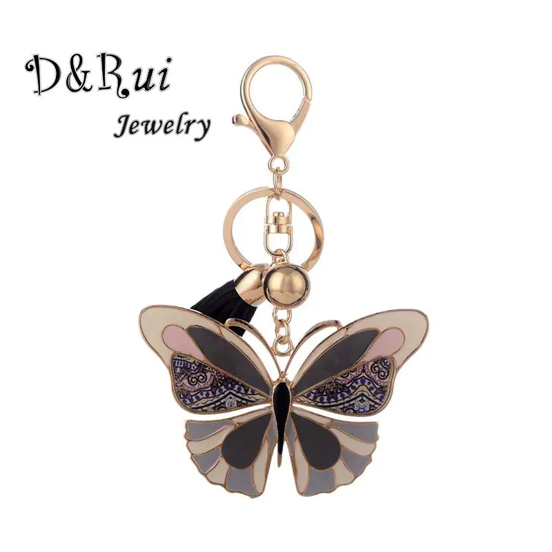 Colorful Butterfly Keychains Enamel Alloy Key Chain Ring Jewelry Trinket Kpop Accessories Keychain for Women Luxury Best-selling | Украшения