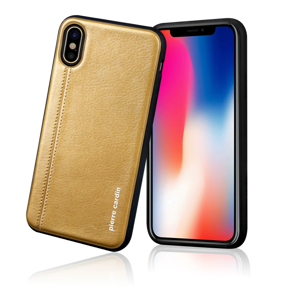 Для Apple iPhone X чехол,, Пьер Карден, натуральная кожа, ТПУ чехол, чехол для iPhone X, iPhone X, ультра тонкий задний Чехол для телефона s