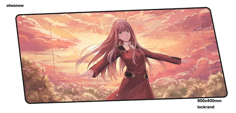 Darling in the franxx Коврик Для Мыши Компьютерный геймер HD Коврик для мыши с принтом 900x400x3 мм padmouse высококачественный коврик для мыши гаджет коврики для Кабинета