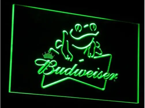 Лягушка Budweiser пивной бар паб светодиодный светодиодная неоновая вывеска