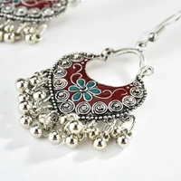 womens vintage bohemian boho style tibetan carved beads tassel dangle earrings hanging dangle drop earrings jewelry jewelly