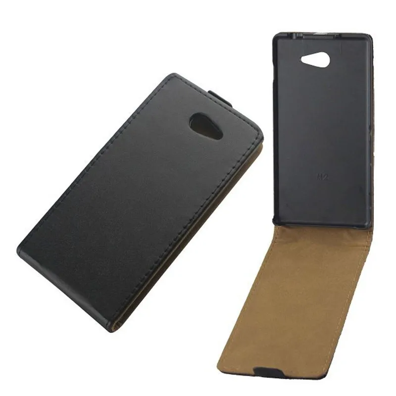 Вертикальный чехол книжка из искусственной кожи для Fundas Sony Xperia M2 открывающийся