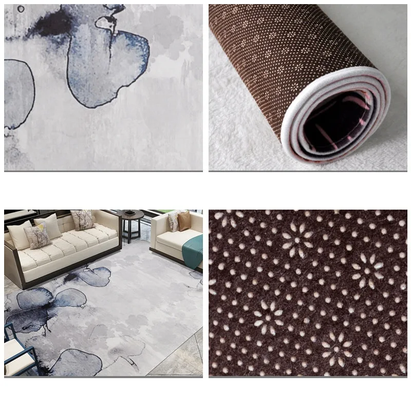 

Ink Flower Carpets For Living Room Home Decor Bedroom Rug Sofa Coffee Table Carpet Fashion Style Floor Mat Rectangle Rugs