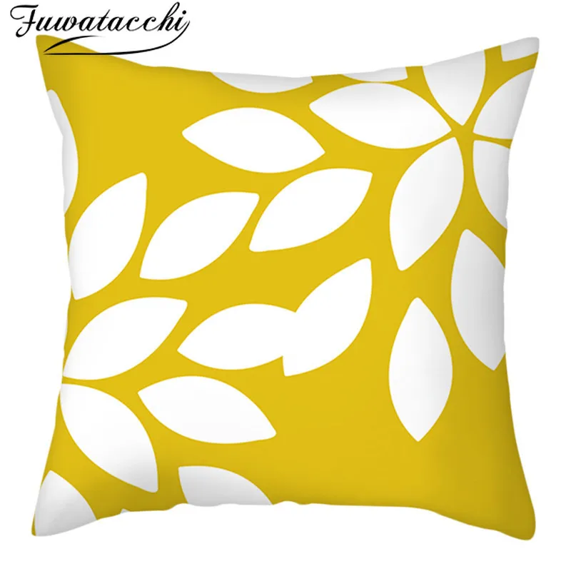Fuwatacchi скандинавские геометрические чехлы для подушек зеленый желтый наволочки