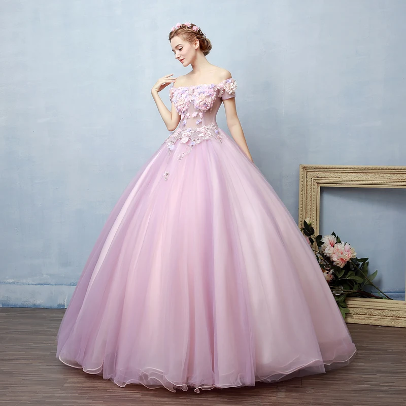 Ruthshen Фея пышное платье ручной работы 3D цветы розовый бальное Illusion Vestido дебютантка