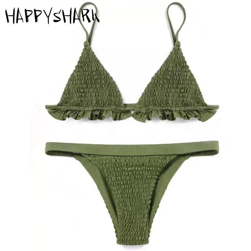 Женский купальник HAPPYSHARK сложное бикини с пуш апом цвета: винно красный