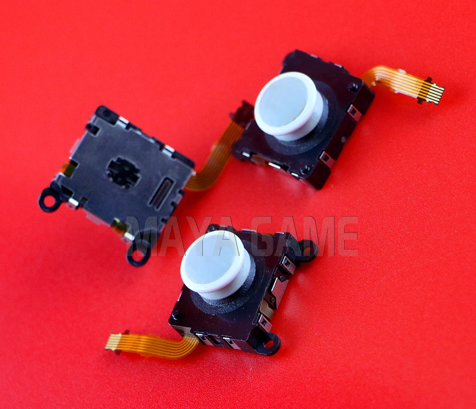 OCGAME 10 шт./лот оригинальные черно белые Запчасти Ремонт аналоговый джойстик для PS