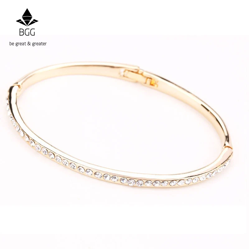 BGG New Elegant Women Bangle Wristband Crystal Bracelet Cuff Bling Lady Gift Bracelets &amp Bangles | Украшения и аксессуары