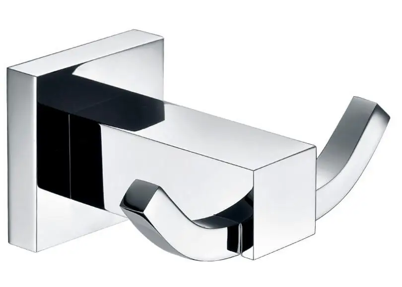 Двойной Крючок для полотенец крючок одежды твердая латунь хромированная отделка