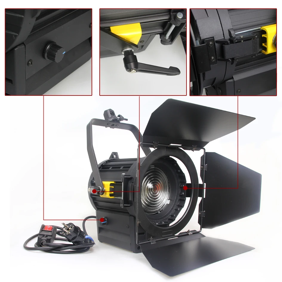 Светодиодный прожектор lumotech Fresnel 100WX3 + стандарт X3 чехол комплект для камеры