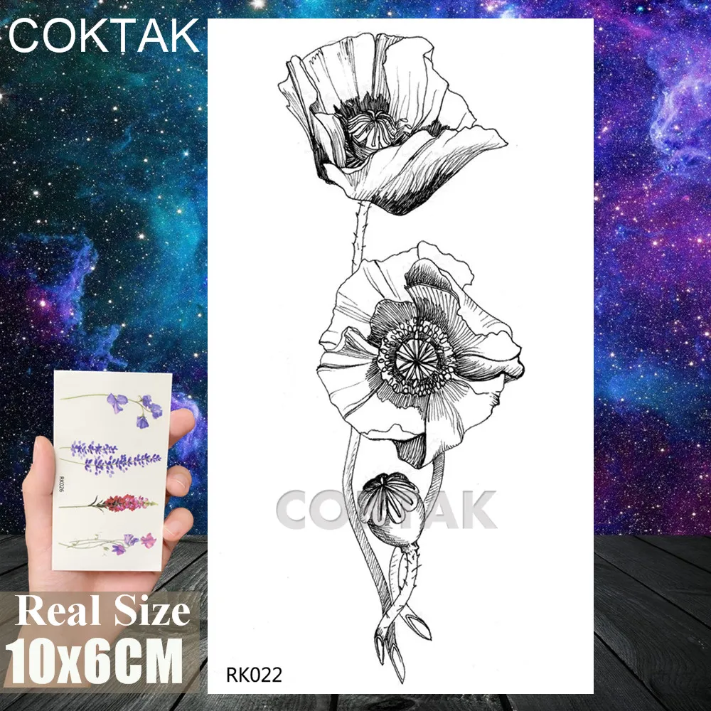 CRK022 Черные временные тату хной наклейки мандала цветок реалистичные моющиеся татуировки Поддельные геометрические боди-арт Грудь татуировки для женщин - Цвет: CRK022