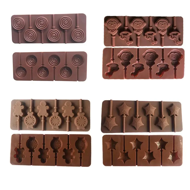 Продажа 1 шт. силиконовые леденцы Конфеты Шоколад пресс форм Высокое качество для