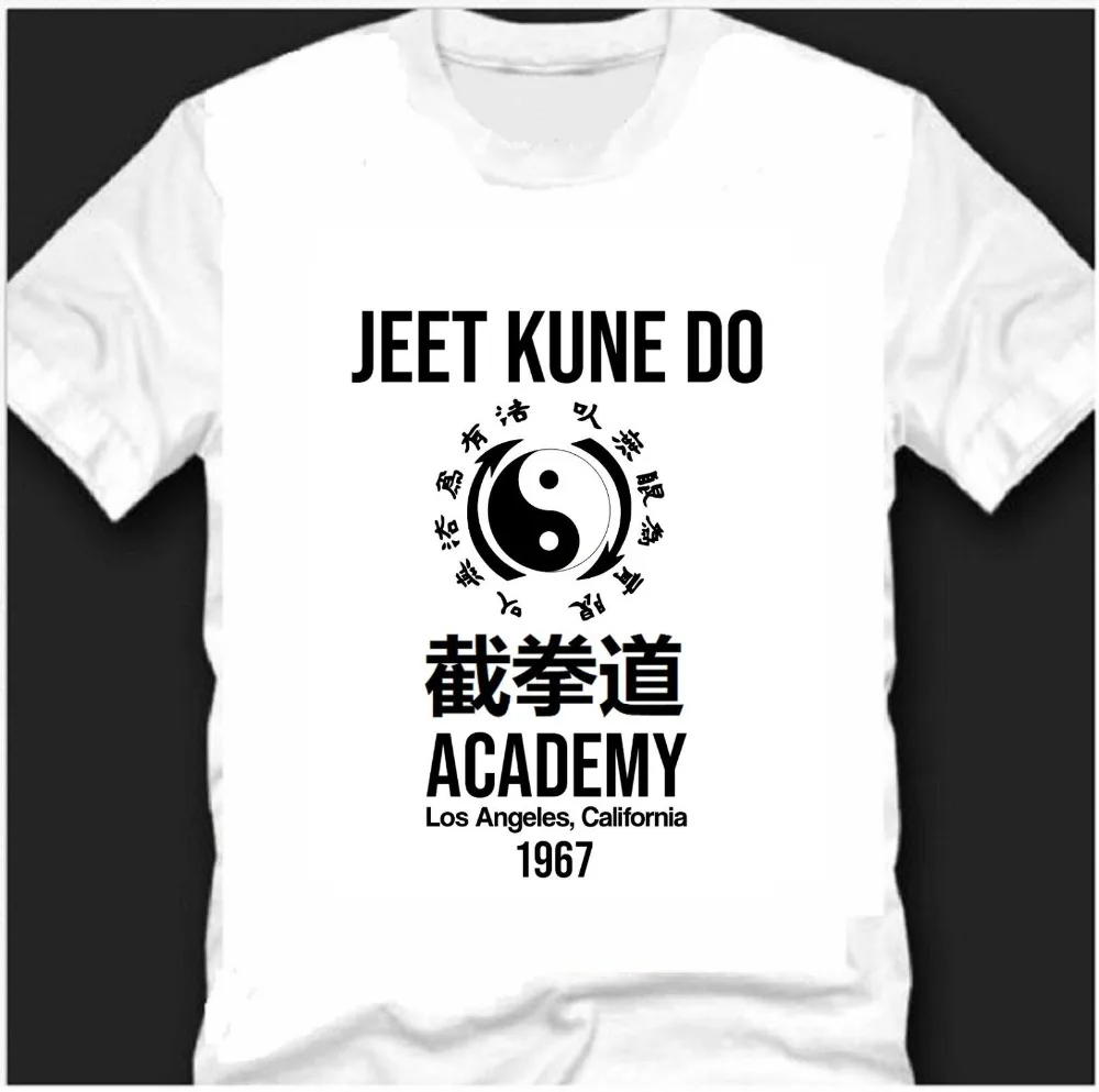 Модные новые футболки Jeet Kune Do Academy Брюс Ли входит в дракона мужская майка MMA graphic
