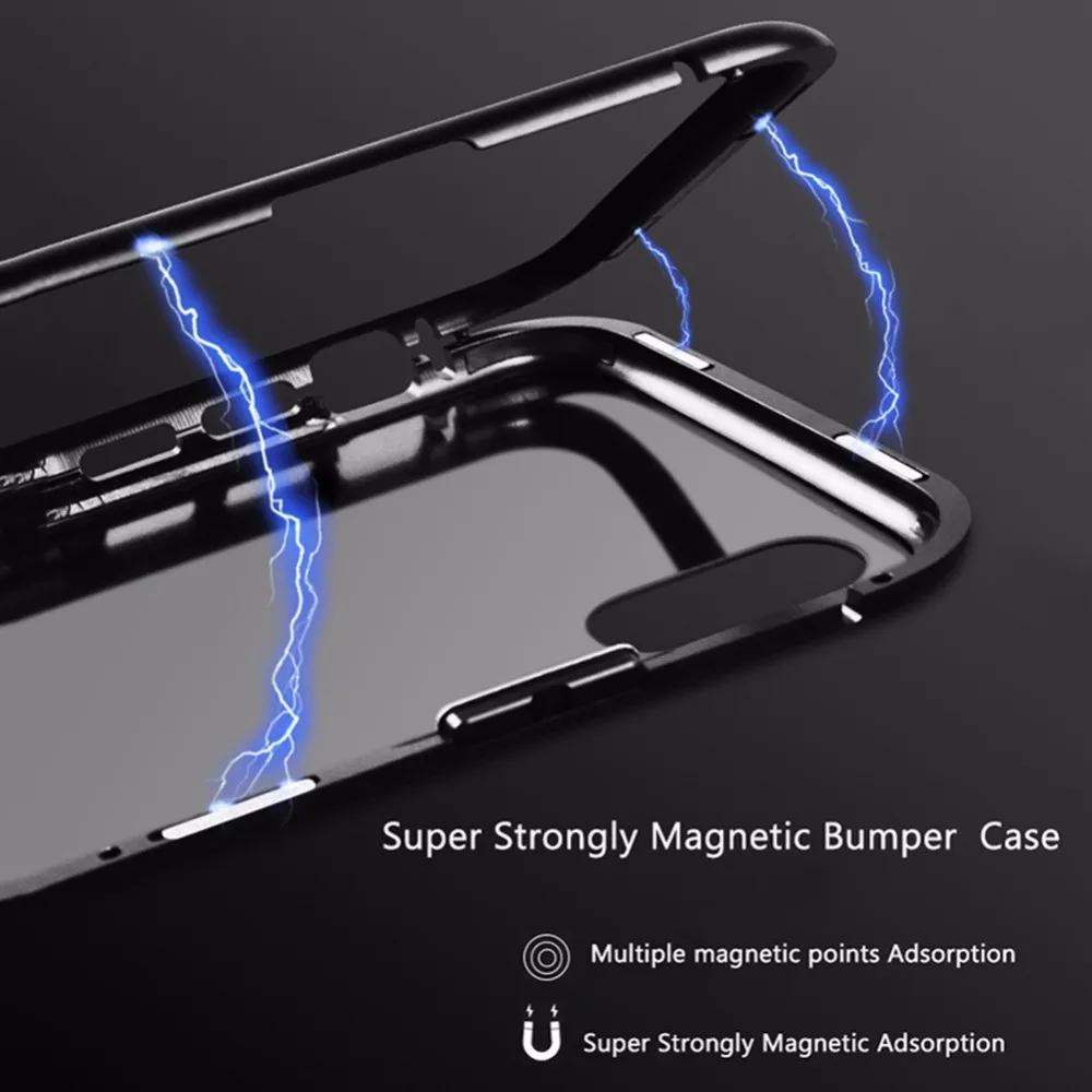 Чехол для Samsung Galaxy S8 Магнитный Флип 2018 Filp чехол из закаленного стекла задняя