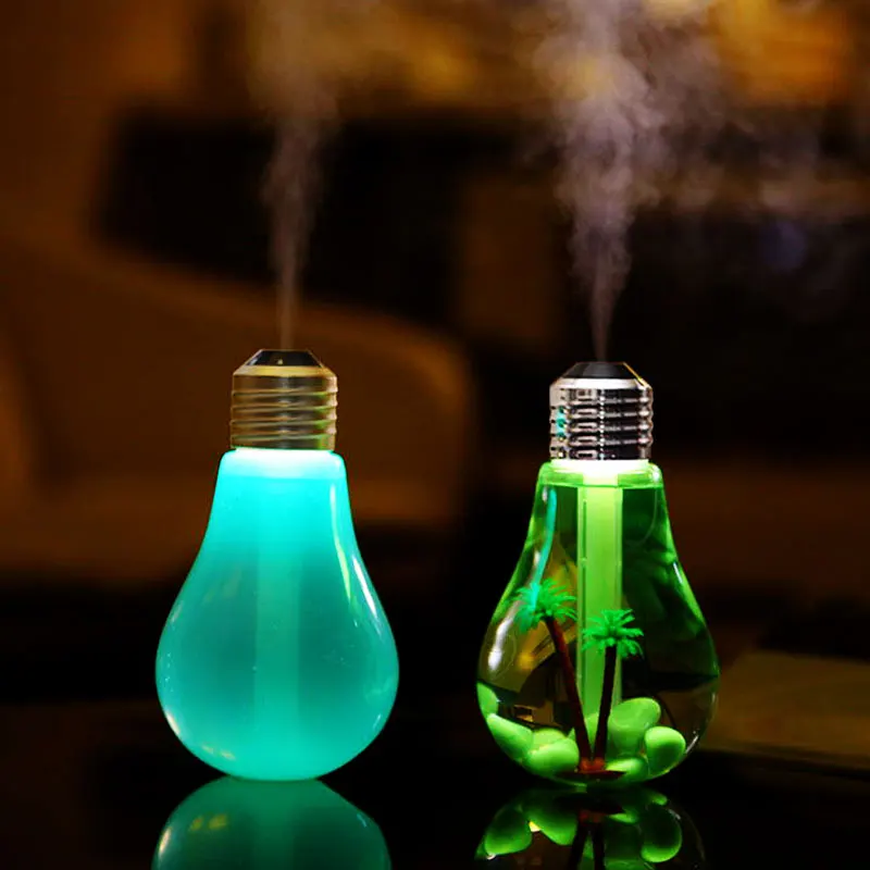 400ML USB Aroma Diffuser Humidifier Home Diffuseur Huile Essentiel LED Night Light Aromatherapy Mist Maker Creative Bottle Bulb | Бытовая