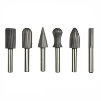 hss wood drills rotary file dremel routing rotary mini drill bit set cutting tools for woodworking knife carving tools 6pcsset
