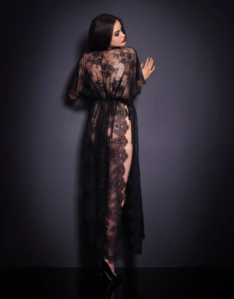 2017 хит продаж длинная ночная рубашка для женщин новинка элегантные черные