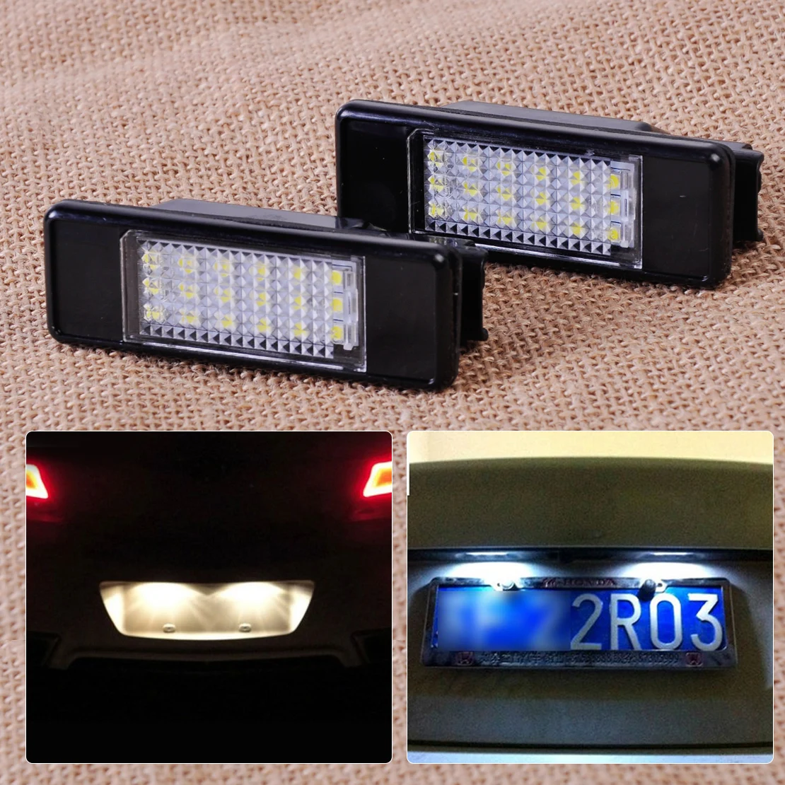 CITALL 2 шт. лампа для номерного знака 18 светодиодов 6340G9 6340A5 6340G3 6340F0 Peugeot 207 308 406 407 Citroen
